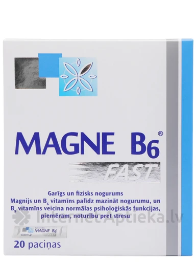 Magne B6 Fast (магний B6) 150 mg, 20 пакетов | internetaptieka.lv
