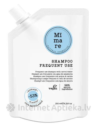 Mimare Šampūns biežai lietošanai ar burkānu ūdeni, 200 ml | internetaptieka.lv