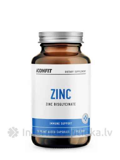 ICONFIT Zinc (Bioaktiivne tsinkdiglütsinaat) (90 Kapslit), 90 tk. | internetaptieka.lv