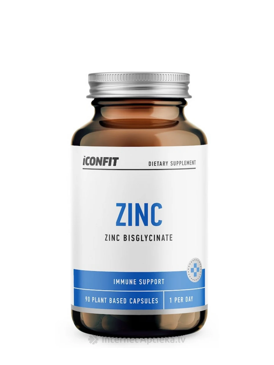 ICONFIT Zinc (Bioactive zinc diglycinate) 25mg, 90 gb. | internetaptieka.lv