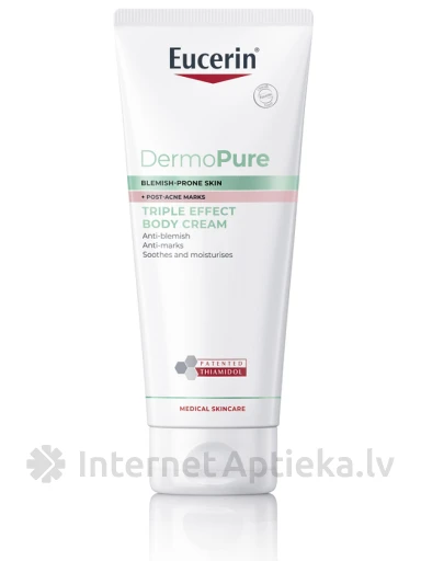 Eucerin DermoPure крем для тела тройного эффекта, 200 мл | internetaptieka.lv