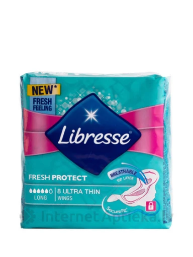 Libresse Ultra Thin Long higiēniskās paketes, 8 gb. | internetaptieka.lv