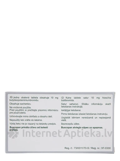 Buscopan 10 mg tabletid, N20 | internetaptieka.lv