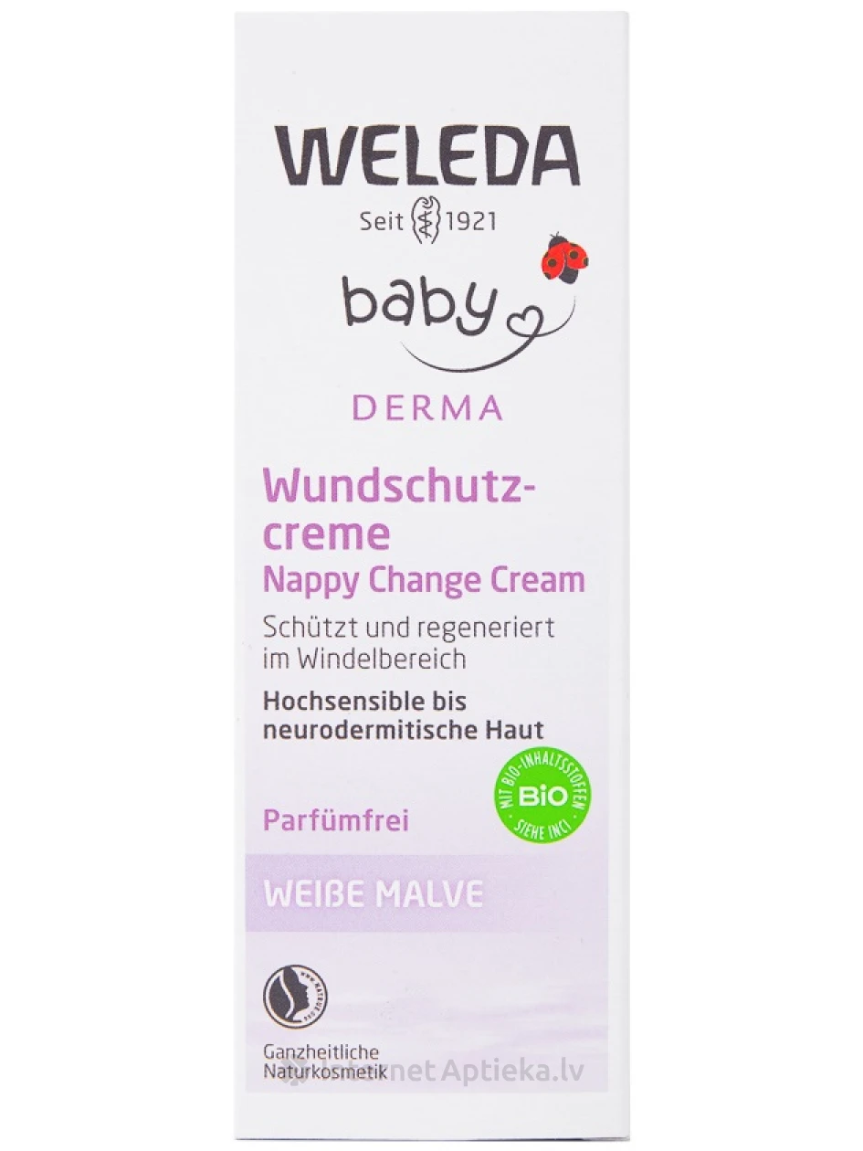 Weleda крем для области подгузников - мальва, 50 мл | internetaptieka.lv