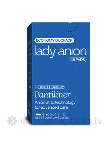 Lady Anion sisetükid 155 mm, 48 tk. | internetaptieka.lv