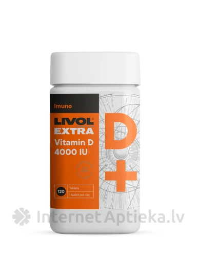 Livol extra Vitamin D 4000SV, 120 таблеток | internetaptieka.lv