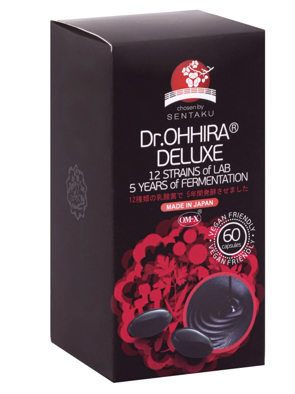 Dr. OHHIRA® DELUXE 12 Pienskābo baktēriju celmu komplekss, 60 kapsulas | internetaptieka.lv