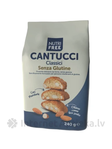 NUTRIFREE CANTUCCI bezglutēna cepumi ar mandelēm, 240 g | internetaptieka.lv