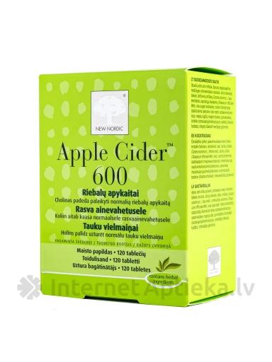Apple cider 600 (яблочный сидр), 120 таблеток | internetaptieka.lv