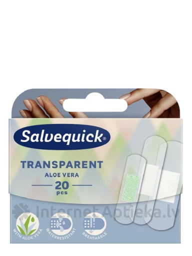 Salvequick Transparent Aloe Vera plāksteru komplekts, 20 gb. | internetaptieka.lv
