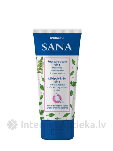 BRADOLINE Sana Kāju kopšanas krēms 3 in 1 Augu spēks, 100 ml | internetaptieka.lv