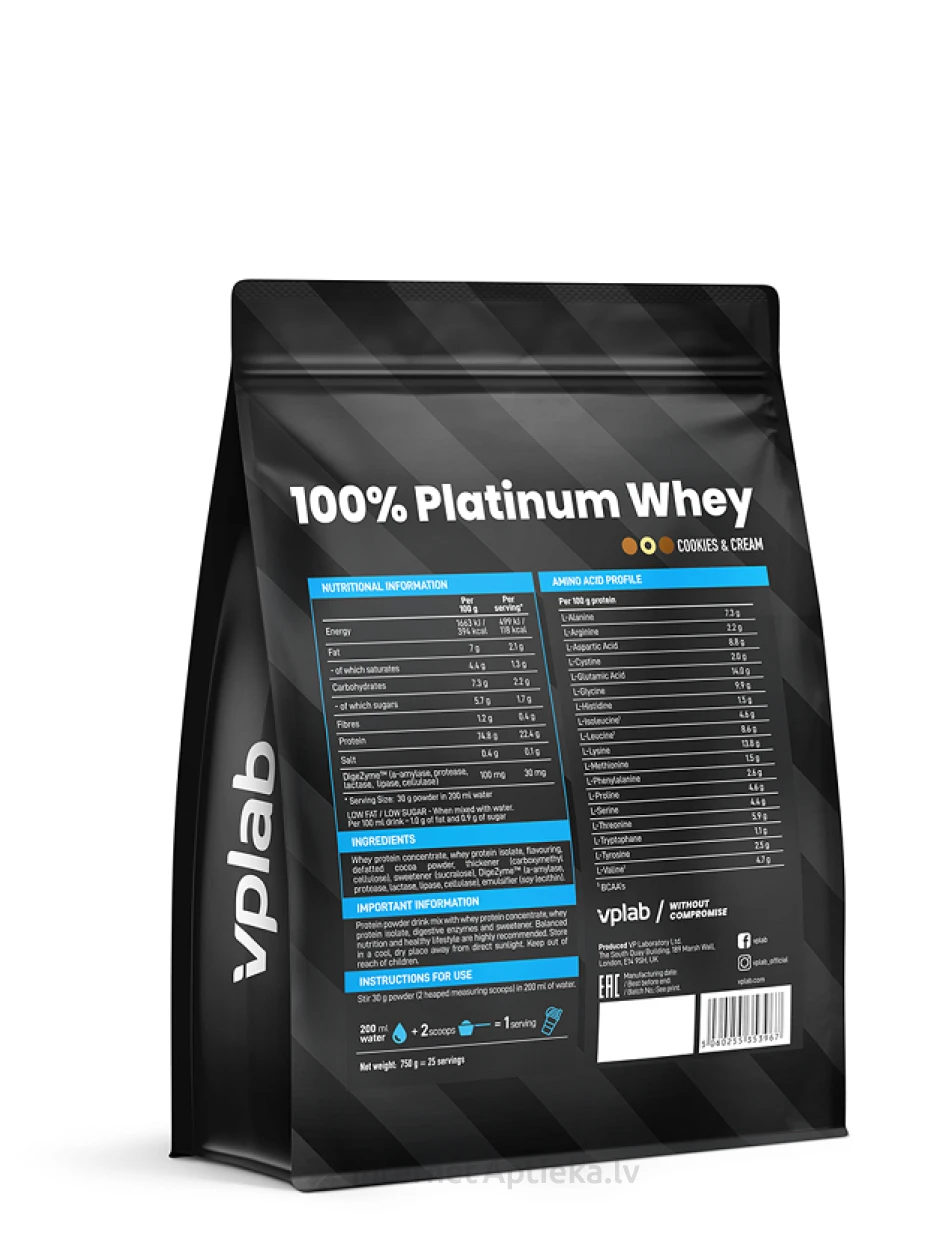 VPLAB sūkalu proteīns Cookies&Cream, 750 g | internetaptieka.lv