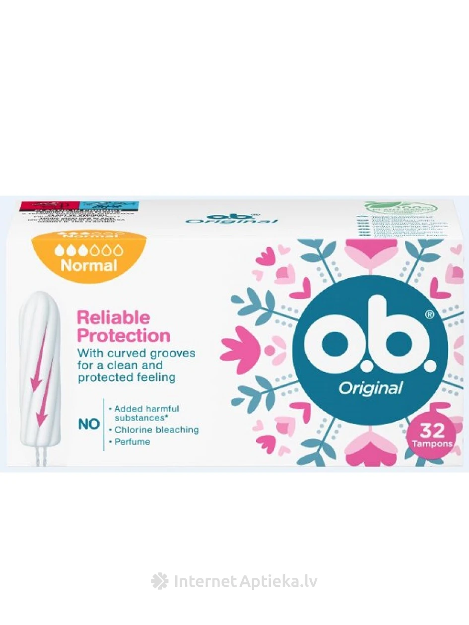 O.B. Higiēniskie tamponi Normal, 32 gb. | internetaptieka.lv