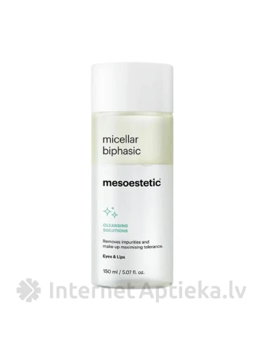 Mesoestetic micellar biphasic divfāžu micelārais līdzeklis ādas attīrīšanas, 150 ml | internetaptieka.lv