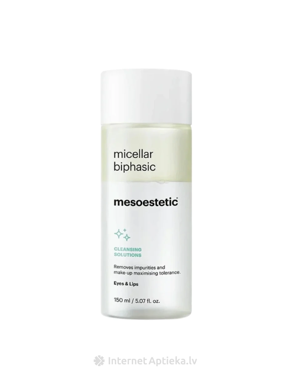 Mesoestetic micellar biphasic divfāžu micelārais līdzeklis ādas attīrīšanas, 150 ml | internetaptieka.lv