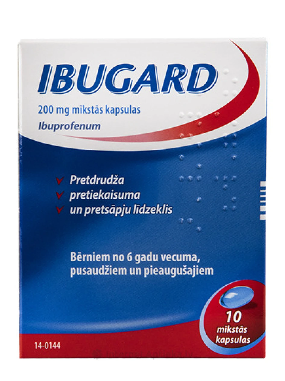 Ibugard 200 мг, 10 капсул | internetaptieka.lv