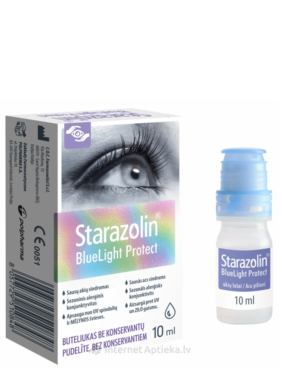 Starazolin® BlueLight Protect капли для глаз, 10 мл | internetaptieka.lv