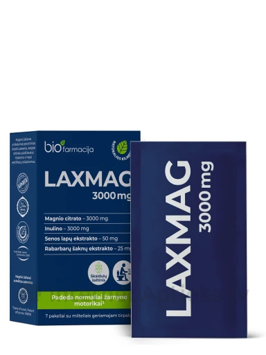 Biofarmacija Bio Laxmag 3000 mg, 7 pakki | internetaptieka.lv