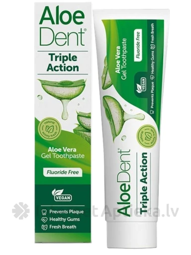 AloeDent Triple Action hambapasta Aloe Veraga, 100 ml | internetaptieka.lv