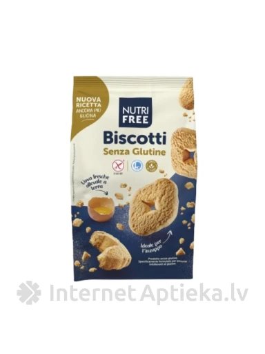 NUTRIFREE BISCOTTI bezglutēna cepumi, 300g | internetaptieka.lv