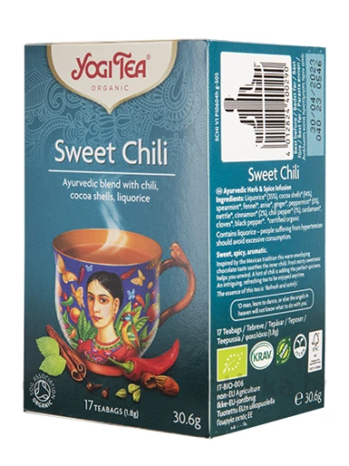 Tēja Yogi Sweet Chili, 17 paciņas | internetaptieka.lv