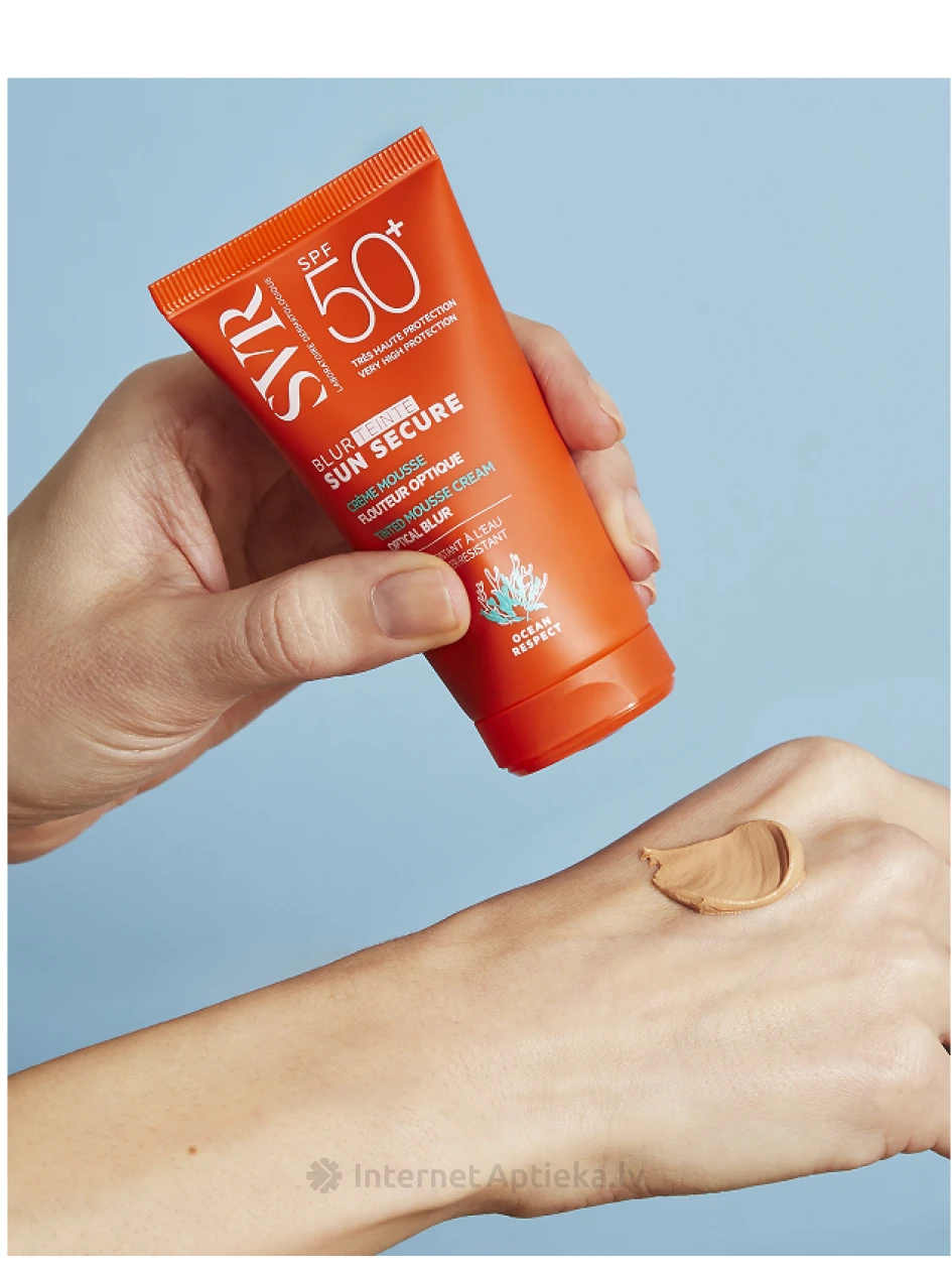 SVR SUN SECURE BLUR TEINTE tonēts sejas aizsargkrēms SPF50+, 50 ml | internetaptieka.lv