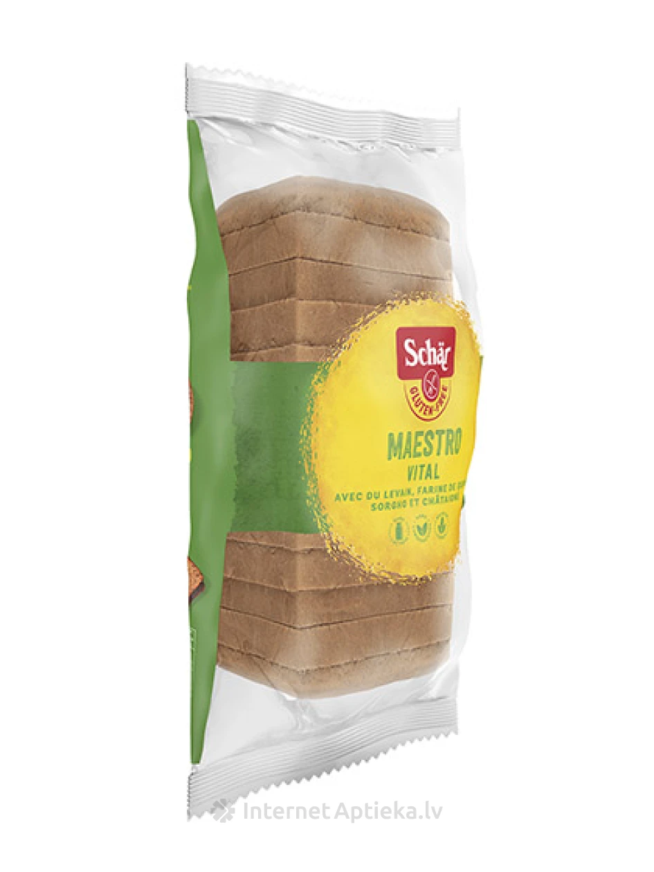 Schär Maestro Vital, полезный хлеб с пищевыми волокнами, 350 г | internetaptieka.lv