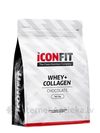 ICONFIT WHEY+ kolagēns ar zemeņu garša, 1 kg | internetaptieka.lv