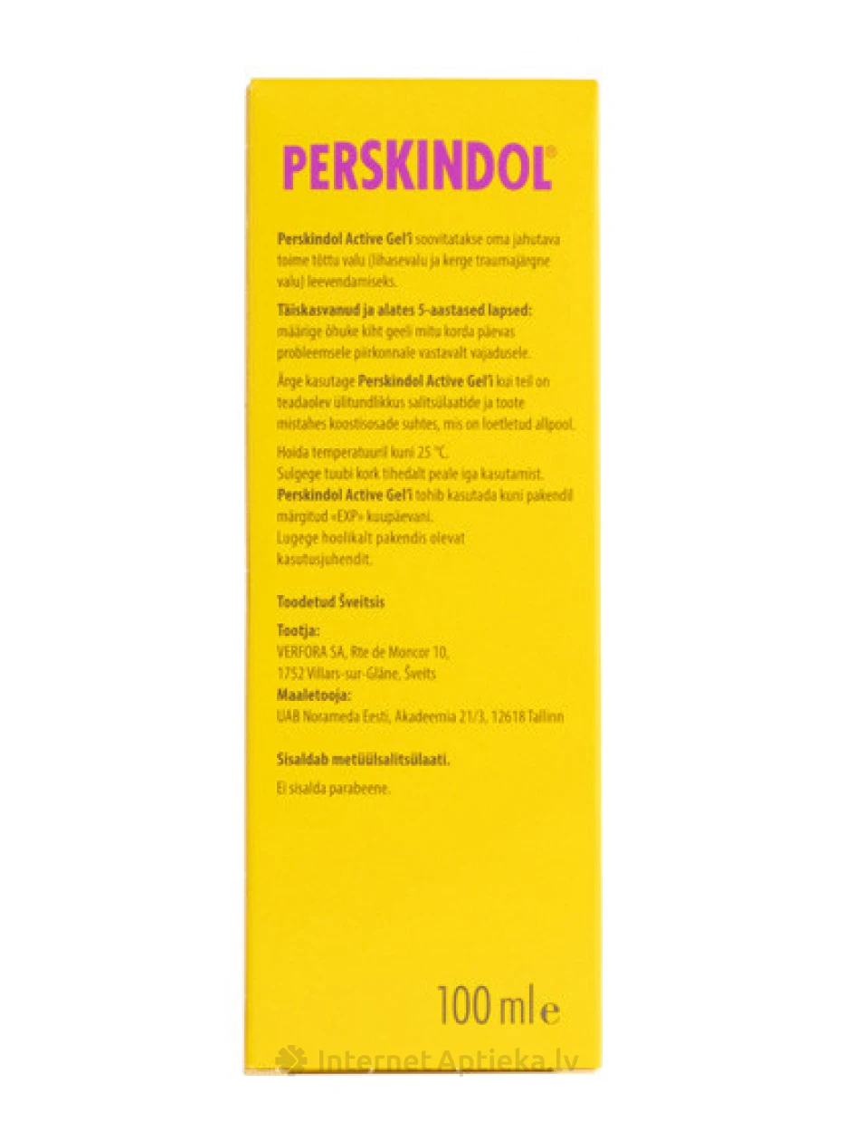 Perskindol Active geel, 100 ml | internetaptieka.lv
