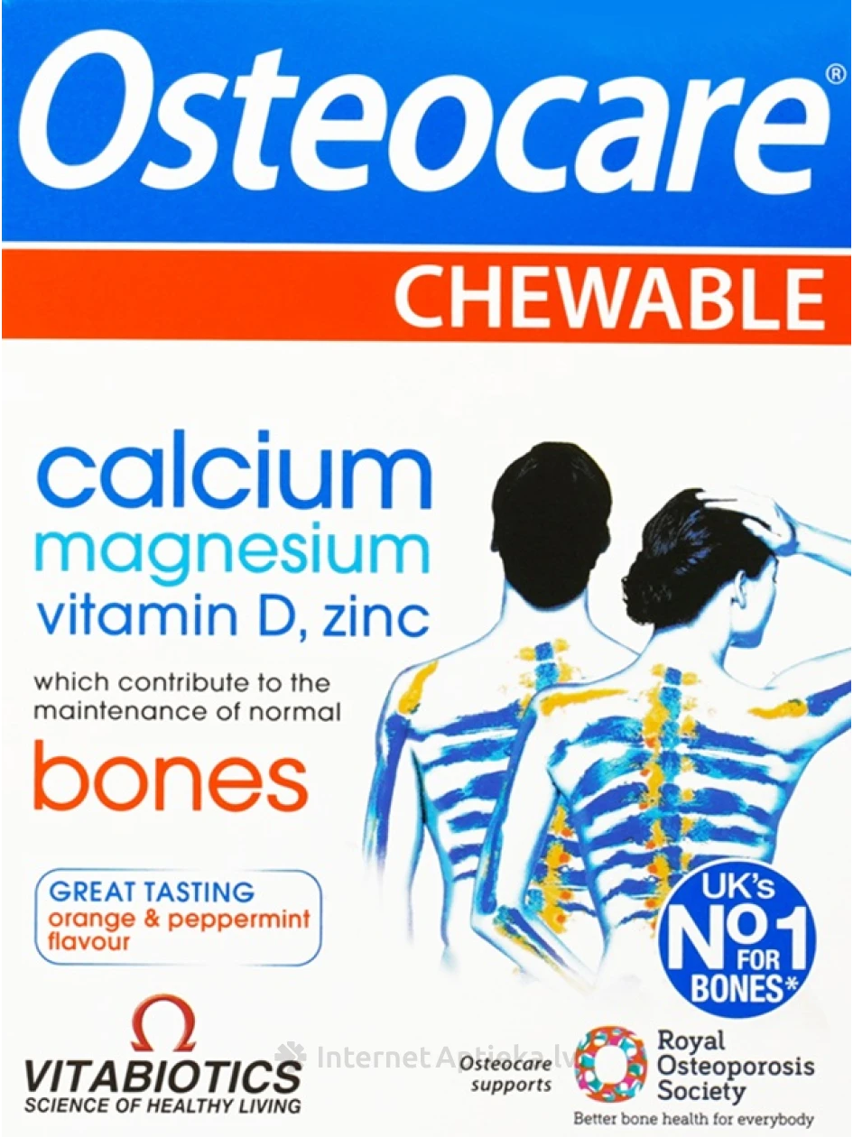 Osteocare, 30 kramtomųjų tablečių | internetaptieka.lv