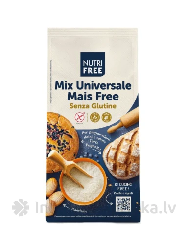 NUTRIFREE bezglutēna universālais miltu maisījums bez kukurūzas, 800 g | internetaptieka.lv