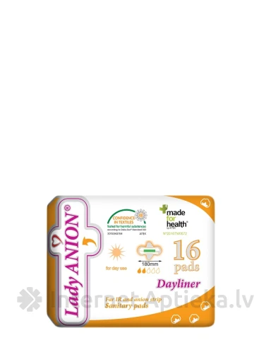 Lady Anion dayliner Higiēniskās paketes 180mm, 16 gb. | internetaptieka.lv