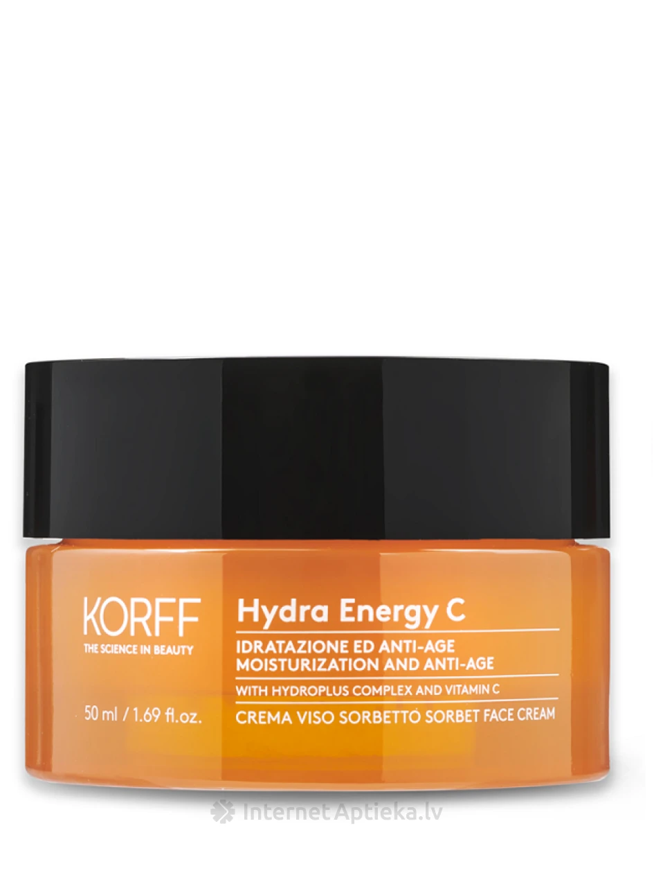 KORFF HYDRA ENERGY C mitrinošs pretnovecošanās sejas sorbetkrēms, 50 ml | internetaptieka.lv