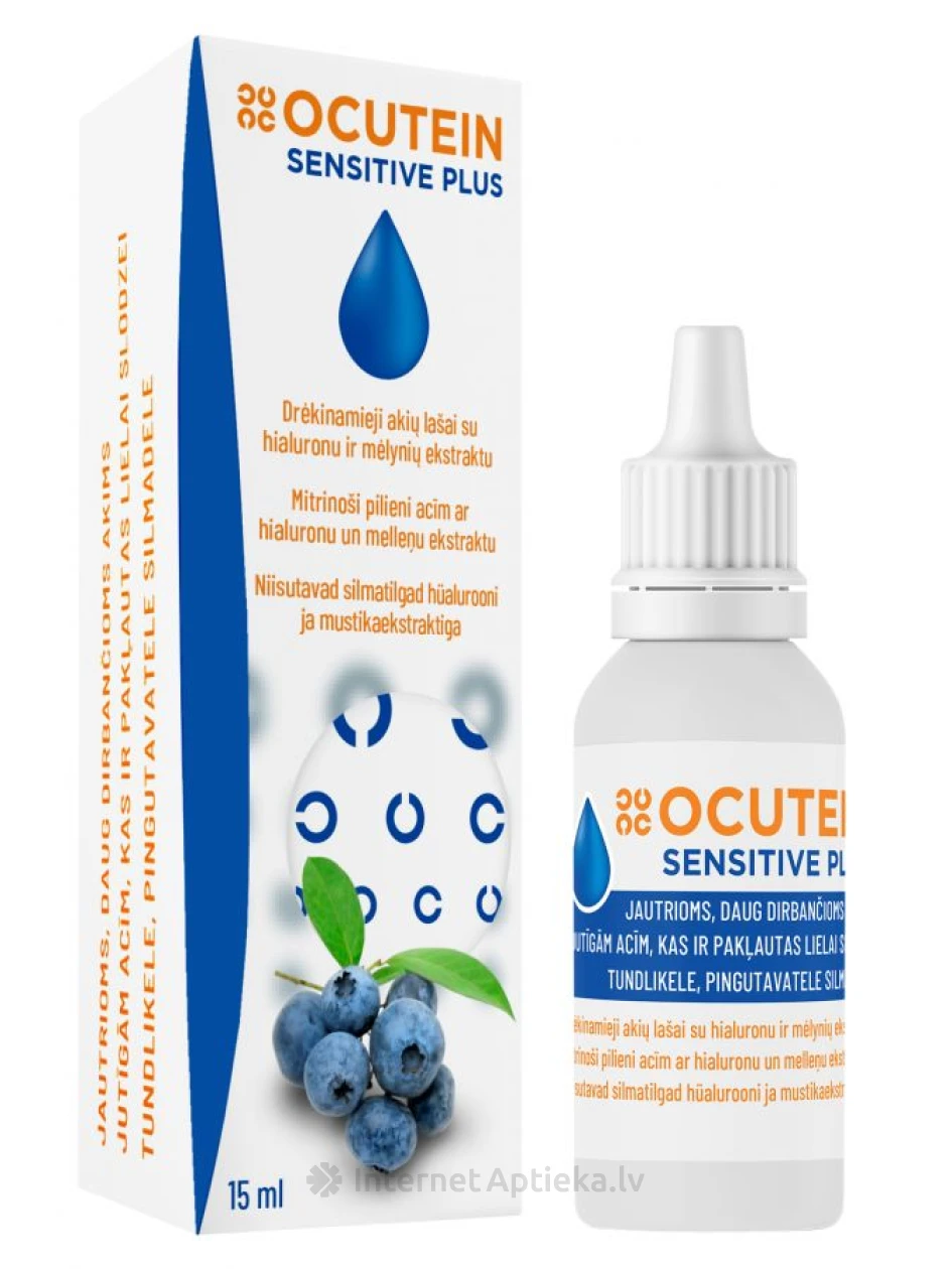 Ocutein Sensitive Plus acu pilieni, 15 ml | internetaptieka.lv