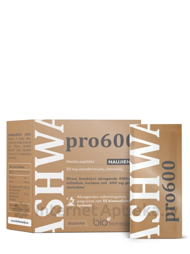 Biofarmacija ASHWA pro600 paciņas, 28 gb. | internetaptieka.lv