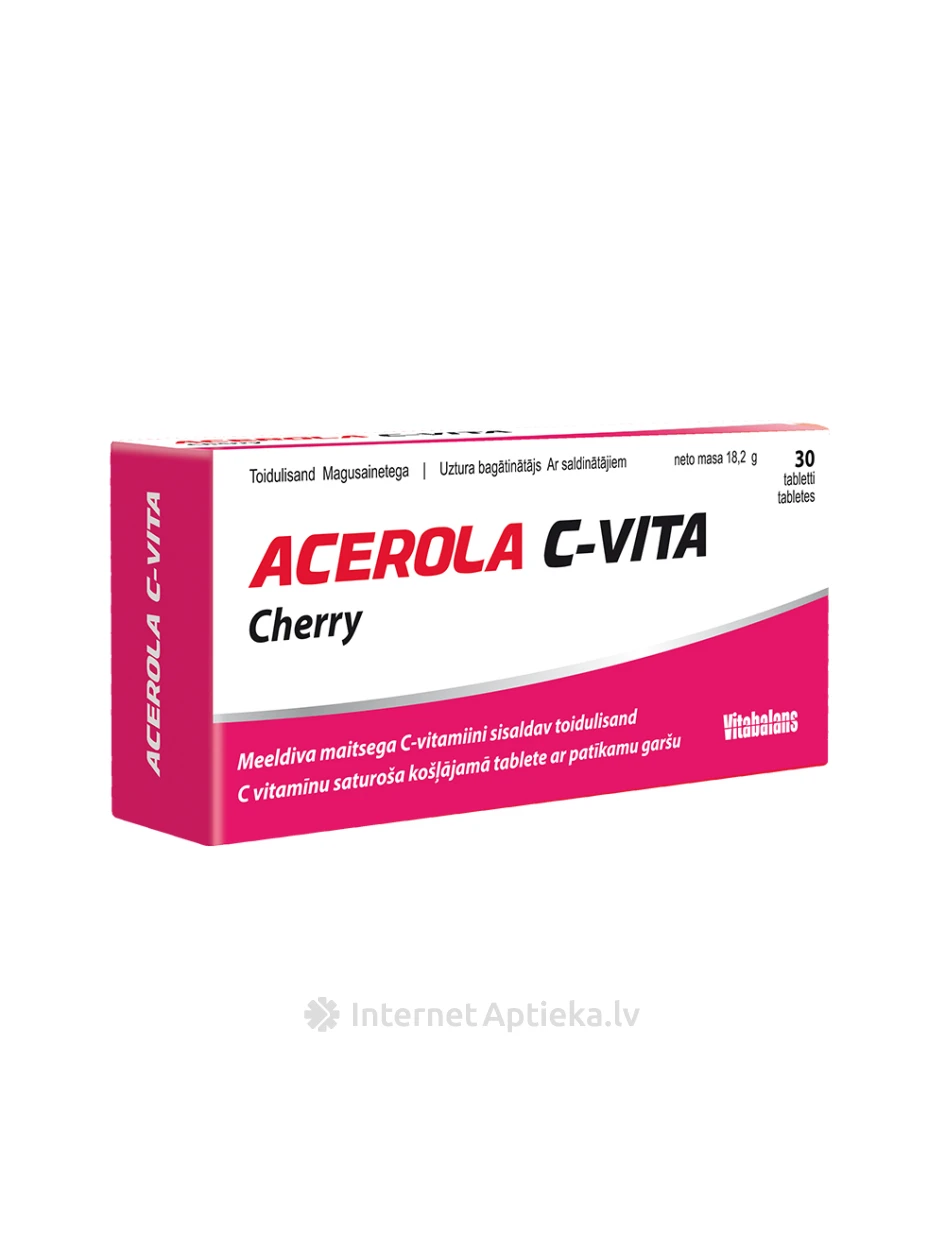 Acerola C- vita Вишня, 30 таблеток | internetaptieka.lv