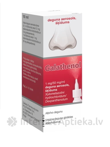Galathenol 1mg/50mg/ml deguna aerosols, 10 ml | internetaptieka.lv