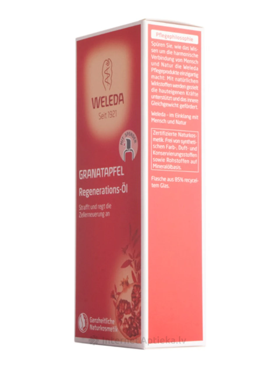 Weleda Гранатовое масло для тела с дозатором, омолаживающее, 100 мл | internetaptieka.lv