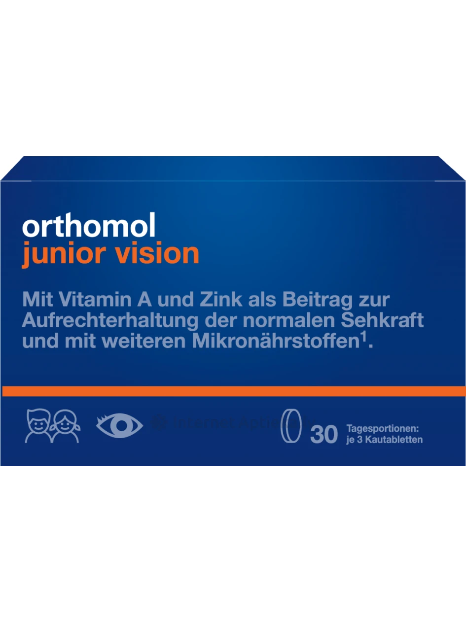 Orthomol Junior vision, 90 tabletes | internetaptieka.lv