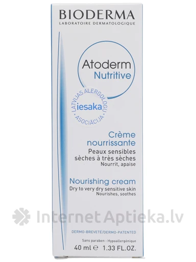 Bioderma Atoderm Nutritive barojošs krēms, 40 ml | internetaptieka.lv