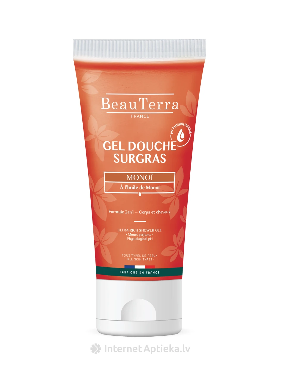 BeauTerra Monoi dušas gels ar monoi eļļu, 200 ml | internetaptieka.lv