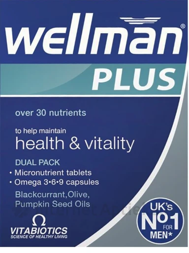 WELLMAN PLUS Omega 3-6-9 tabletes + kapsulas, 56 gab | internetaptieka.lv