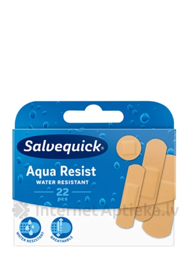 Salvequick Aqua Resist pleistrai, 22 vnt | internetaptieka.lv