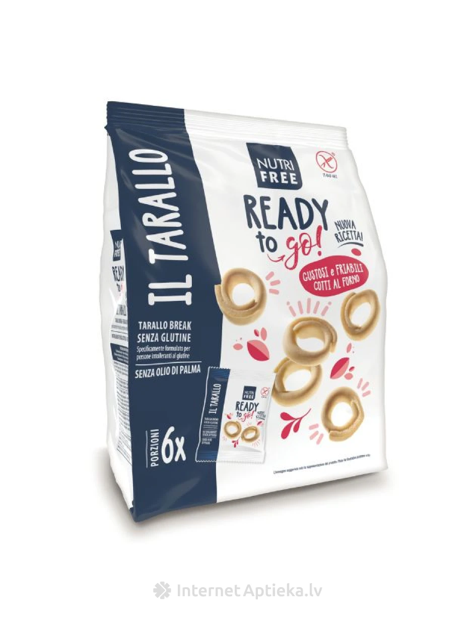 NUTRIFREE TARALLO BREAK gluteenivaba soolane Itaalia suupiste, 180 g | internetaptieka.lv