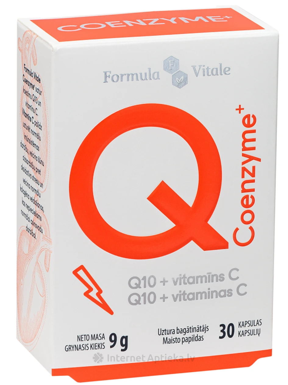 Formula Vitale Keonzyme+ Q10, 30 kapslit | internetaptieka.lv