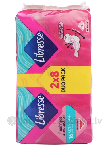 Libresse Ultra Thin Long higiēniskās paketes, 16 gb. | internetaptieka.lv