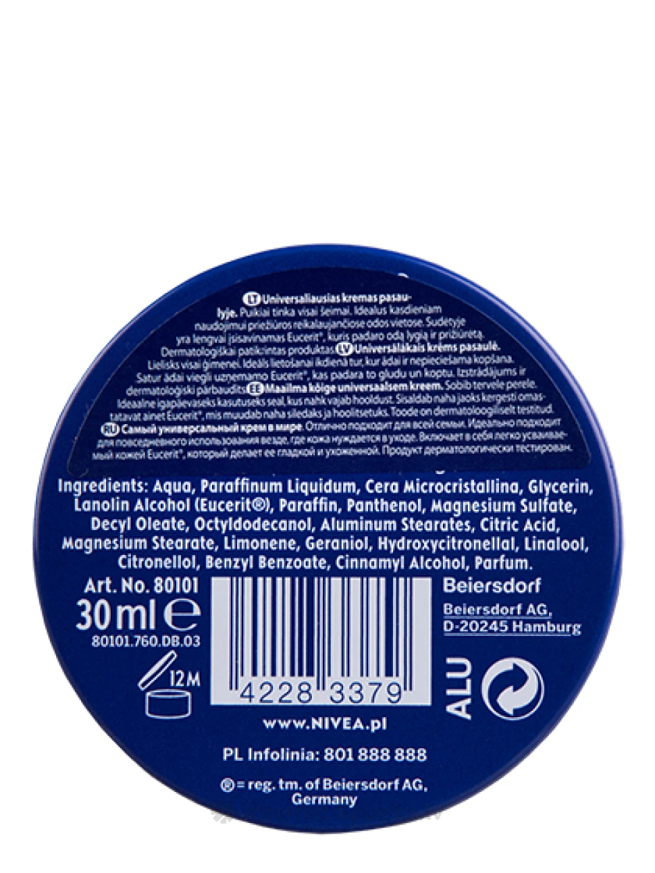 Nivea krēms, 30 ml. | internetaptieka.lv