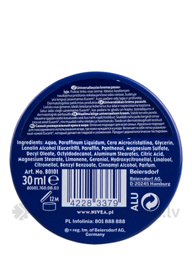 Nivea krēms, 30 ml. | internetaptieka.lv