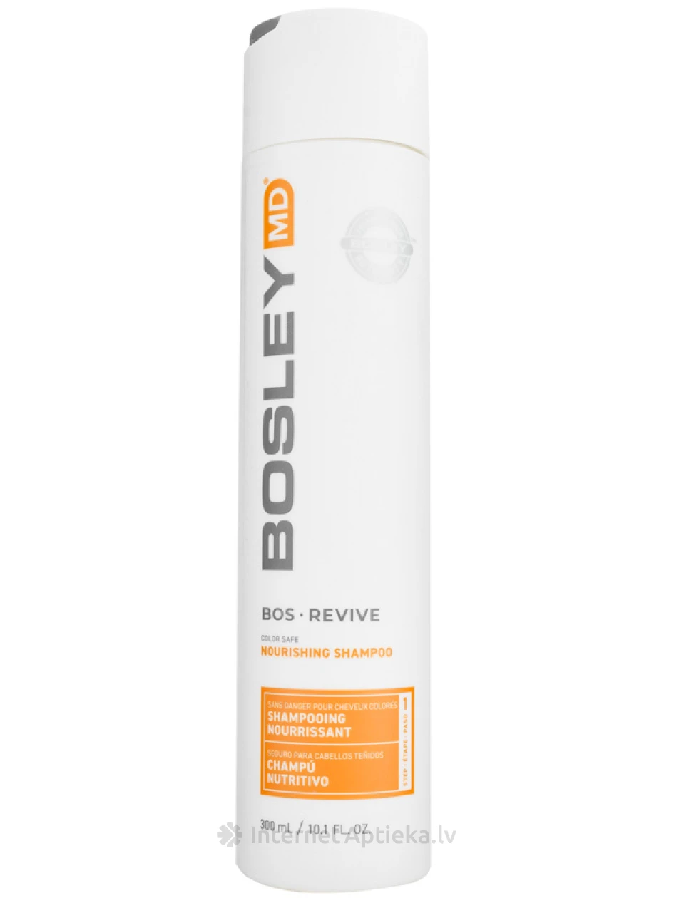 BOSLEY Revive питательный шампунь для окрашенных волос, против выпадения волос, 300 мл | internetaptieka.lv