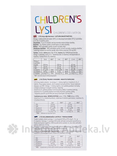 Lysi children mencu aknu eļļa bērniem, 240 ml | internetaptieka.lv